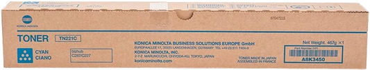 Konica Minolta TN 221 Cyan - Toner d'encre d'origine